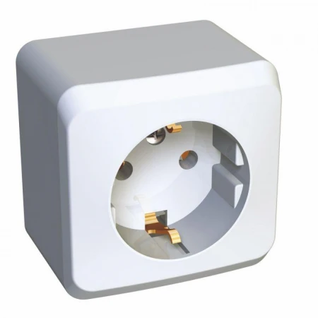 Розетка 2К+З Systeme Electric Этюд 16A 250V белая PA16-003B