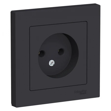 Розетка 2К Systeme Electric AtlasDesign 16A 250V карбон ATN001040