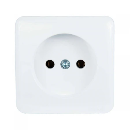 Розетка без зазем. Lezard Viola белая 751-0200-121