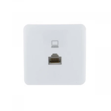 Розетка компьютерная Lezard Viola белая 751-0200-139