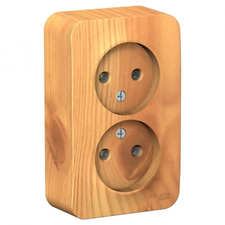 Розетка двойная 2К Systeme Electric Blanca 16A 250V ясень BLNRA000215