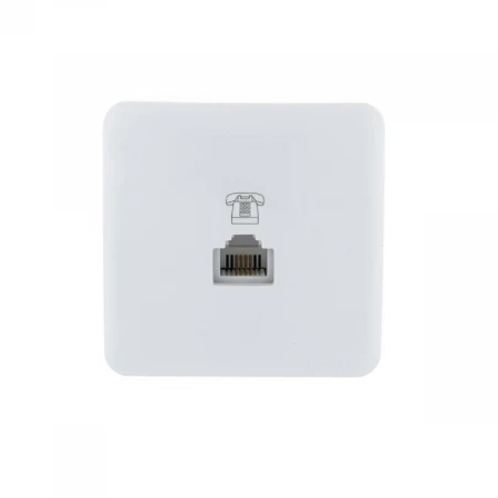 Розетка телефонная евро Lezard Viola белая 751-0200-137