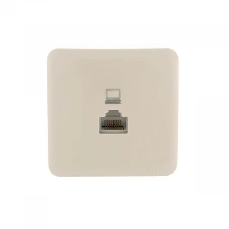 Розетка компьютерная Lezard Viola кремовая 751-0300-139
