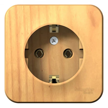 Розетка 2К+З Systeme Electric Blanca 16A 250V ясень BLNRA010115