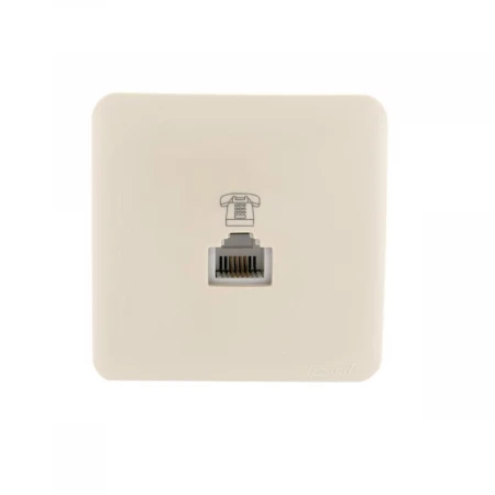 Розетка телефонная евро Lezard Viola кремовая 751-0300-137