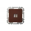 Розетка 2xUSB Liregus Epsilon коричневый 28-1453 Розетка 2xUSB Liregus Epsilon коричневый 28-1453
