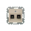 Розетка 2хRJ45 Liregus Retro кремовый омбре 29-137 Розетка 2хRJ45 Liregus Retro кремовый омбре 29-137