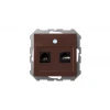 Розетка RJ45/RJ11 Liregus Epsilon коричневый 28-145 Розетка RJ45/RJ11 Liregus Epsilon коричневый 28-145