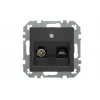 Розетка RJ45/TV Liregus Epsilon черный матовый 29-234