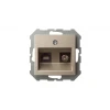 Розетка RJ45/TV Liregus Epsilon шампань 28-315