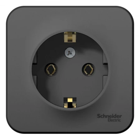 Розетка 2К+З Systeme Electric Blanca 16A 250V антрацит BLNRA010116