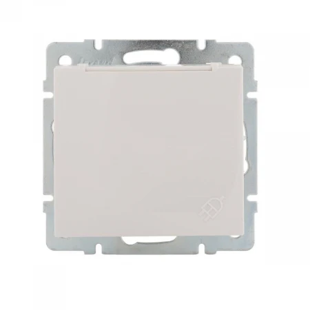 Розетка с зазем. с крышкой Lezard Rain белая 703-0288-123