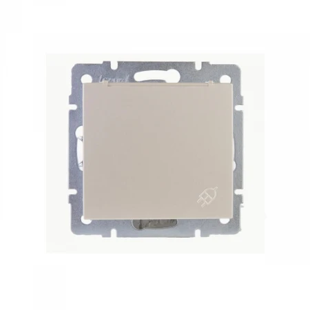 Розетка с зазем. с крышкой Lezard Rain белый жемчуг 703-3088-123