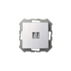 Розетка 2xUSB Liregus Epsilon серебро 28-1857 Розетка 2xUSB Liregus Epsilon серебро 28-1857