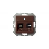 Розетка RJ45/TV Liregus Epsilon коричневый 28-143 Розетка RJ45/TV Liregus Epsilon коричневый 28-143