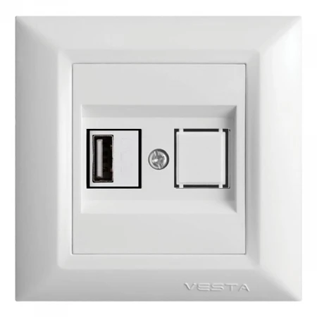 Розетка USB Vesta-Electric Roma белый FRZ00050201BEL