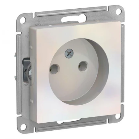 Розетка 2К Systeme Electric AtlasDesign 16A 250V жемчужная ATN000441
