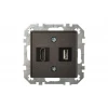 Розетка HDMI/USB Liregus Epsilon антрацит 28-1131 Розетка HDMI/USB Liregus Epsilon антрацит 28-1131