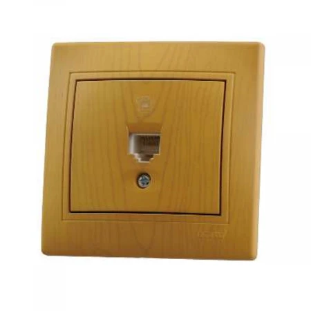 Розетка телефонная евро Lezard Mira ольха 701-0701-137