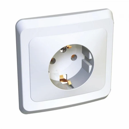 Розетка 2К+З Systeme Electric Этюд 16A 250V белая PC16-003B