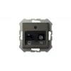 Розетка RJ45/TV Liregus Epsilon антрацит 28-113