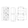 Розетка двойная 2P+PE IEK Germes Plus дымчатый ERMP22-K03-16-54-EC Розетка двойная 2P+PE IEK Germes Plus дымчатый ERMP22-K03-16-54-EC