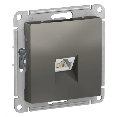 Розетка компьютерная RJ45 Systeme Electric AtlasDesign 5e кат UTP сталь ATN000983