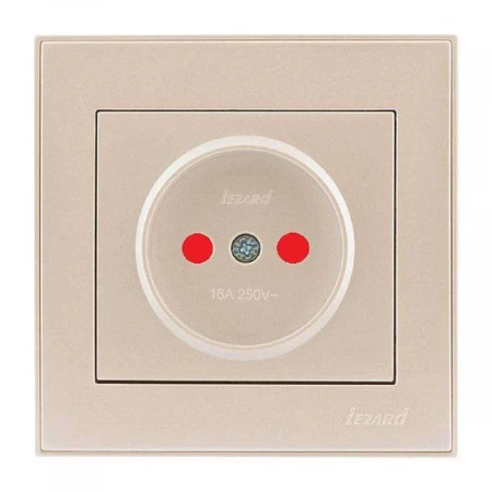 Розетка с защитой от детей Lezard Rain белый жемчуг 703-3030-124