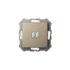 Розетка 2xUSB Liregus Epsilon шампань 28-3242 Розетка 2xUSB Liregus Epsilon шампань 28-3242