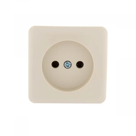 Розетка без зазем. Lezard Viola кремовая 751-0300-121