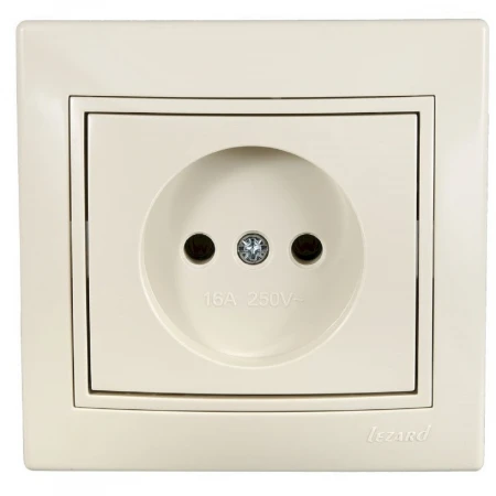 Розетка без зазем. Lezard Mira кремовая 701-0303-121B