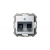 Розетка RJ45/TV Liregus Epsilon серебро 28-183 Розетка RJ45/TV Liregus Epsilon серебро 28-183