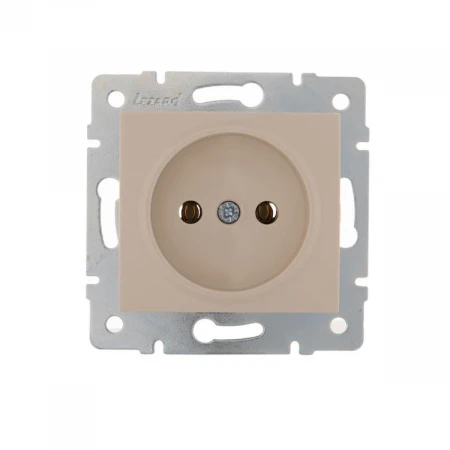Розетка без зазем. Lezard Karina кремовая 707-0388-121B