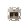 Розетка 2хRJ45 Liregus Epsilon шампань 28-3162