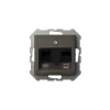 Розетка RJ45/RJ11 Liregus Epsilon антрацит 28-115 Розетка RJ45/RJ11 Liregus Epsilon антрацит 28-115