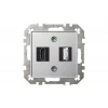 Розетка HDMI/USB Liregus Epsilon серебро 28-1856 Розетка HDMI/USB Liregus Epsilon серебро 28-1856