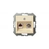 Розетка RJ45/TV Liregus Epsilon бежевый 28-073 Розетка RJ45/TV Liregus Epsilon бежевый 28-073