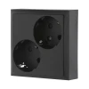 Розетка LK Studio двойная с з/к, со шторками (черный бархат) LK80 843508-1 Розетка LK Studio двойная с з/к, со шторками (черный бархат) LK80 843508-1