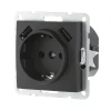 Розетка LK Studio с з/к + 2хUSB разъема, 2А (черный бархат) LK60 868008-1 Розетка LK Studio с з/к + 2хUSB разъема, 2А (черный бархат) LK60 868008-1