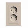 Розетка двойная 2К Systeme Electric AtlasDesign 16A 250V песочный ATN001220 Розетка двойная 2К Systeme Electric AtlasDesign 16A 250V песочный ATN001220