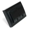 Розетка 2-местная 2P+PE Stekker Эрна с крышкой черный PST16-9015-03 49138