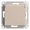 Розетка 2К+З Systeme Electric AtlasDesign 16A 250V со шторками и крышкой песочный ATN001246 Розетка 2К+З Systeme Electric AtlasDesign 16A 250V со шторками и крышкой песочный ATN001246