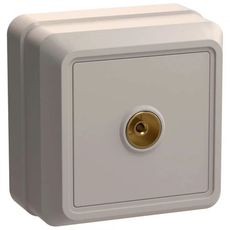 OKTAVA Розетка 1-местная TV для открытой установки РТВ20-ОКм кремовый IEK EAO10-K33-DC