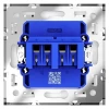 Розетка акустическая встраиваемая Voltum S70 4-местная, (белый матовый) VLS060302