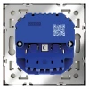 Розетка встраиваемая Voltum S70 с заземлением и защитными шторками, 16А, с USB, A+С, (сталь) VLS040505
