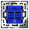 Розетка акустическая встраиваемая Voltum S70 4-местная, (черный матовый) VLS060308 Розетка акустическая встраиваемая Voltum S70 4-местная, (черный матовый) VLS060308