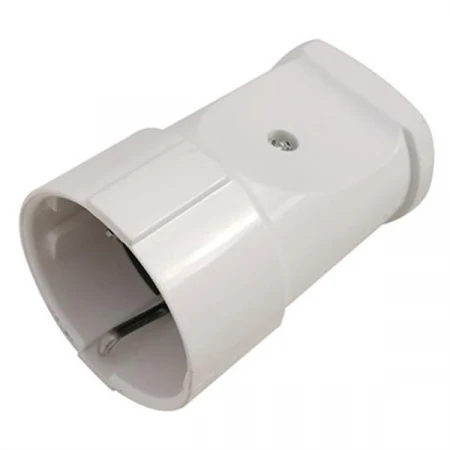 Розетка разборная General GRV-S-16-R-G-W-IP20, 16А, круглая, с/з, белая, IP20, 1/20/200