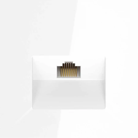 Розетка компьютерная встраиваемая Voltum S70 RJ45 кат.6, (белый глянцевый) VLS060101