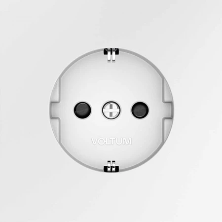 Розетка встраиваемая Voltum S70 с заземлением и защитными шторками, 16А, (белый матовый) VLS040202