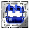 Розетка компьютерная встраиваемая Voltum S70 двойная RJ45+RJ45 кат.6, (шелк) VLS060204